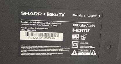 Smart tv SHARP 32 pulgadas con control, usado
