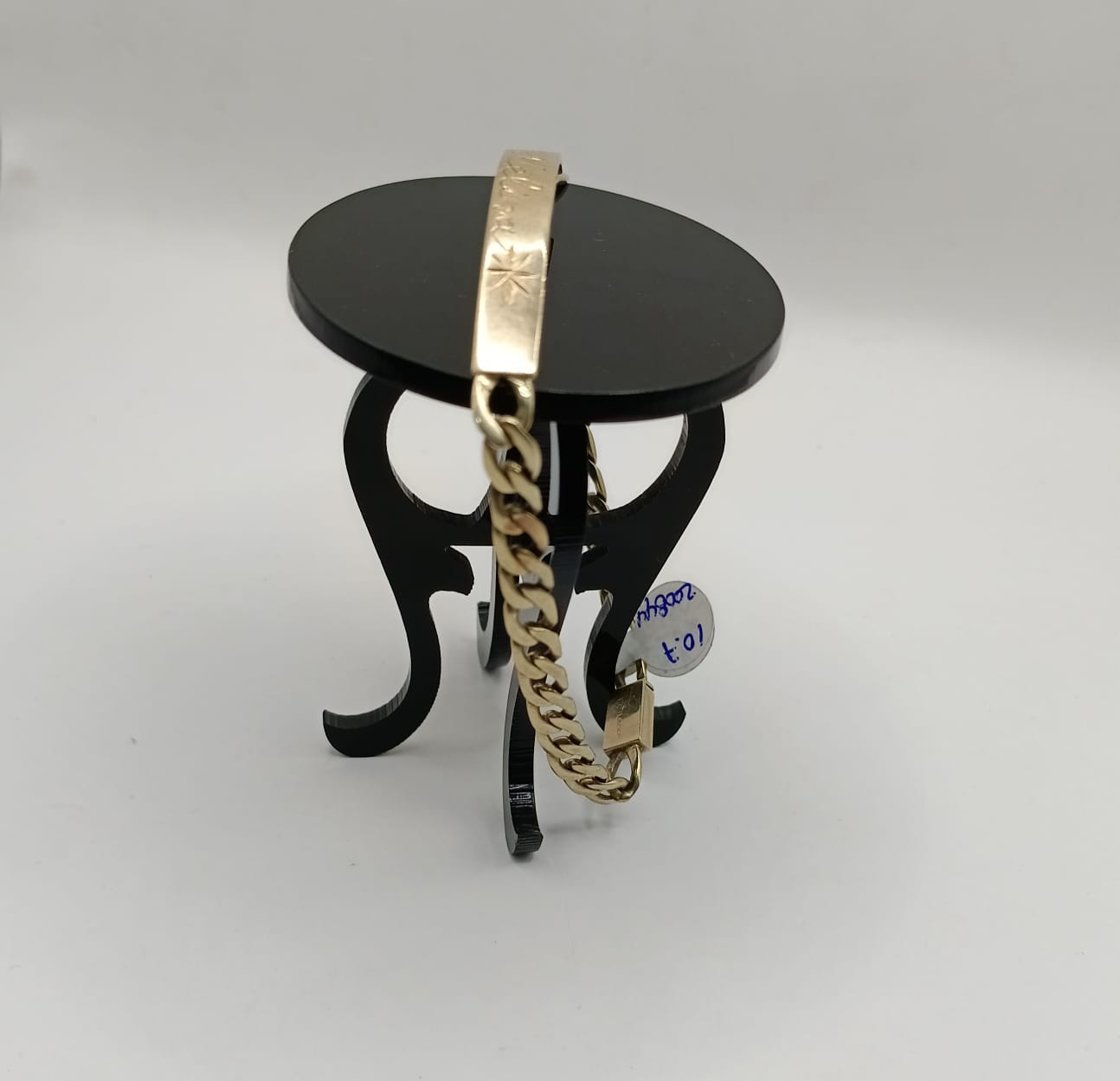 Pulsera eslabon 1x1 ORO 10k peso 10.7gr, usado