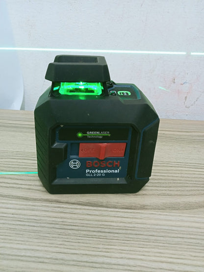 🔧 Bosch GLL 2-20 G – Nivel Láser de Líneas Cruzadas con Rayo Verde 💚 usado