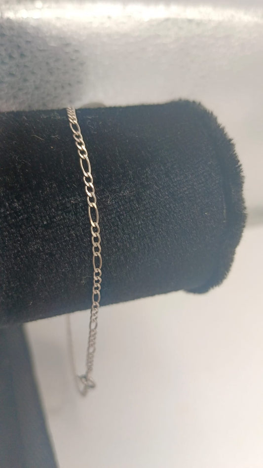 Pulsera de PLATA 925 eslabon 3x1 peso 1.4gr, nuevo