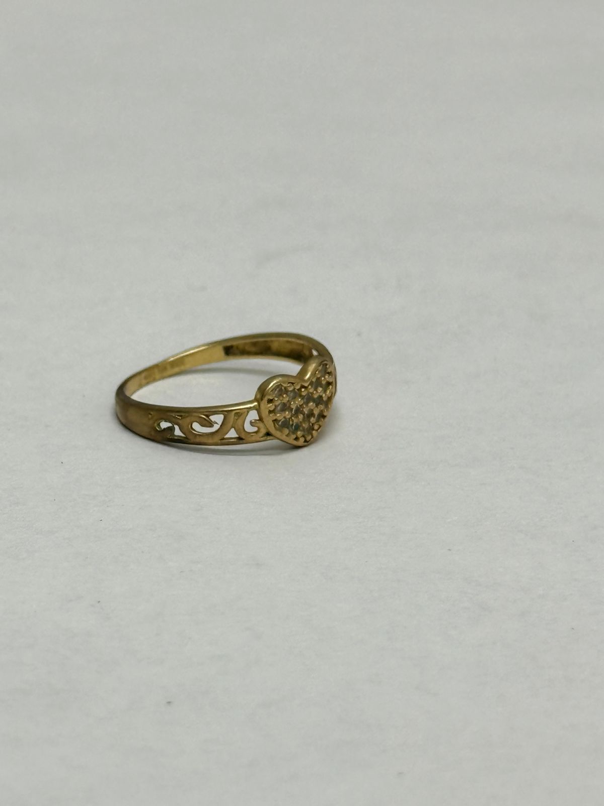 ANILLO DE CORAZON 10K 1.3 GR