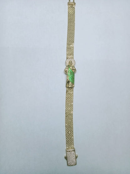🔥 Pulsera de oro 10k con San Judas 22cm 🔥