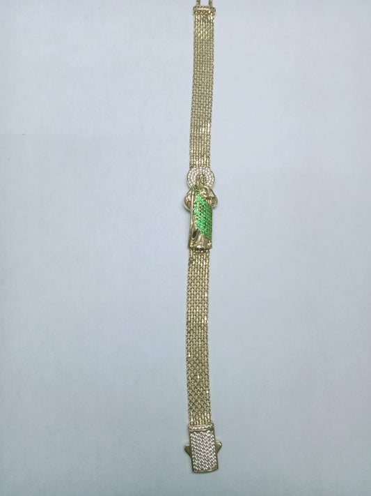 🔥 Pulsera de oro 10k con San Judas 22cm 🔥