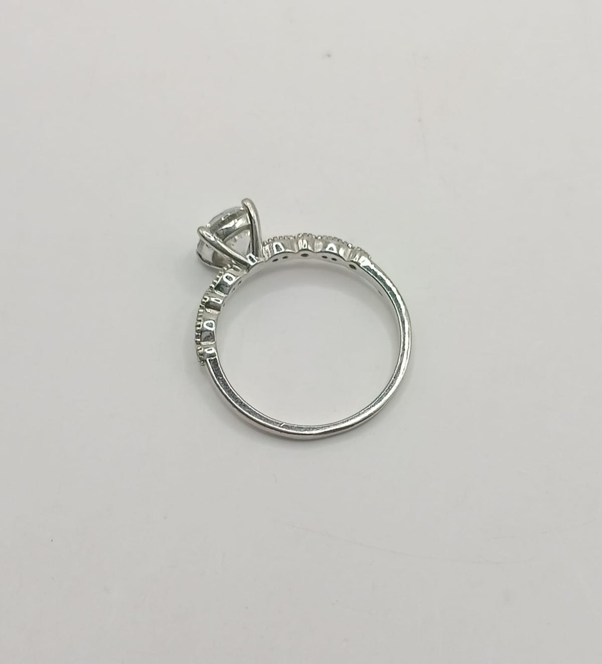 Solitario PLATA 925 peso 2.3gr, usado