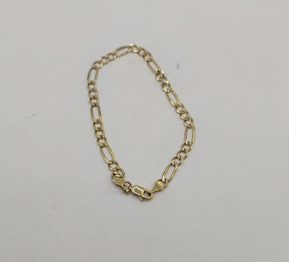 Pulsera eslabon 3x1 ORO 10k peso 4.5gr, usado
