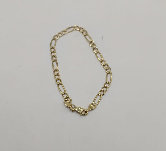Pulsera eslabon 3x1 ORO 10k peso 4.5gr, usado
