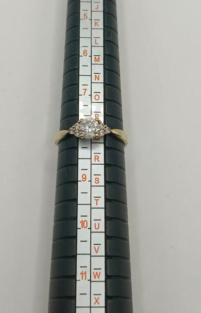 Solitario ORO 10k peso 1.6gr