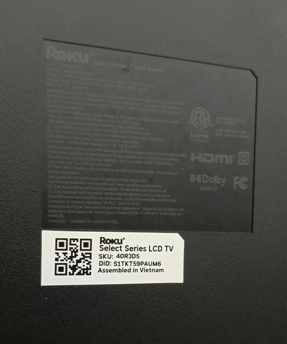 Smart tv 40 pulgadas ROKU, usado