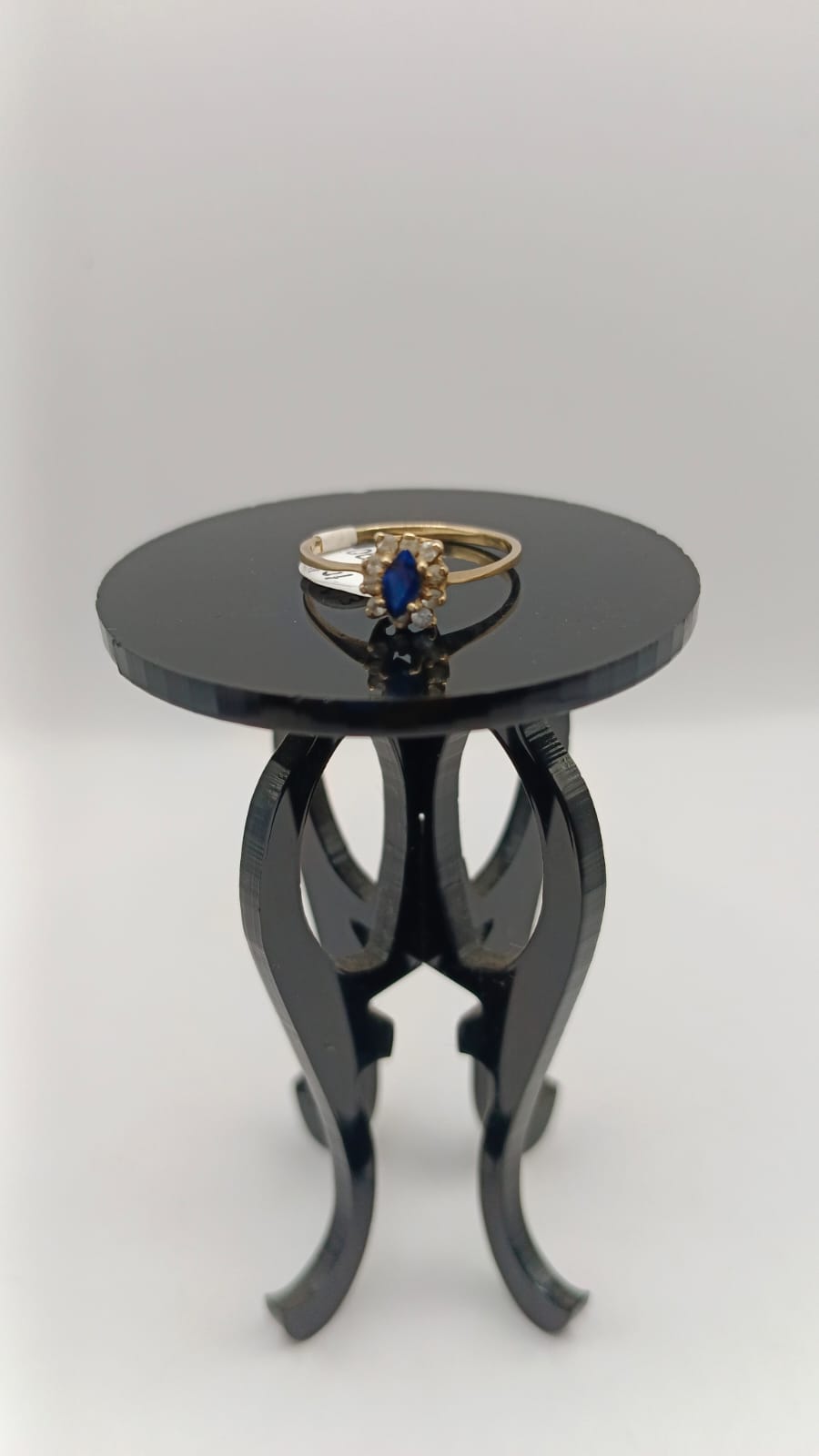 Anillo de ORO piedra azul 10k peso 1.3gr, usado