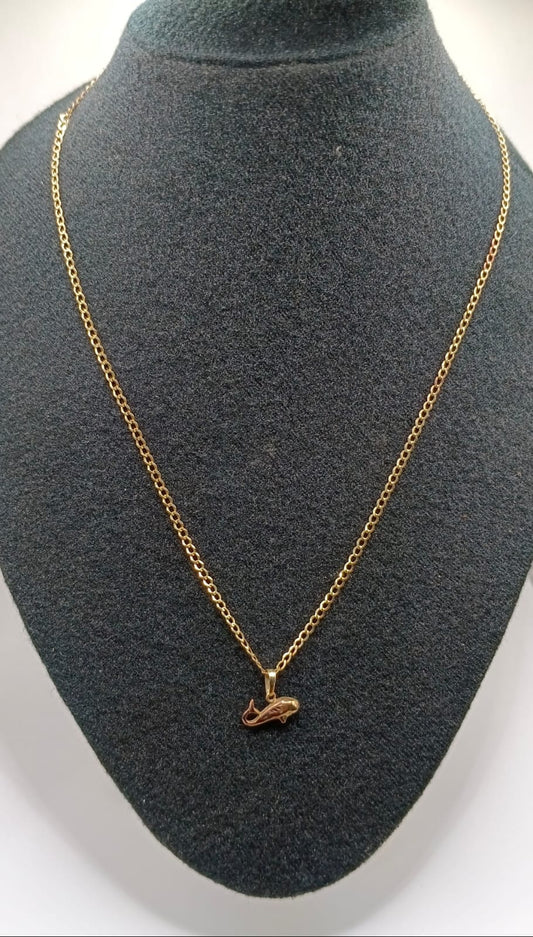 Cadena con dije ORO 10k peso 4gr, usado