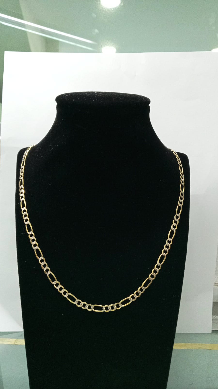Cadena de oro 14k diseño diamantado 30cm de largo  14.9gr