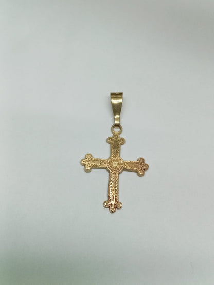 dije de oro 08k - diseño cruz