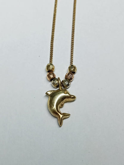 ✨ Collar con Dije de Delfín en Oro 10k –✨
