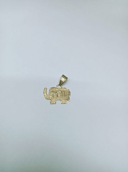 Dije de Oro 10K – Diseño Elefante de la Suerte