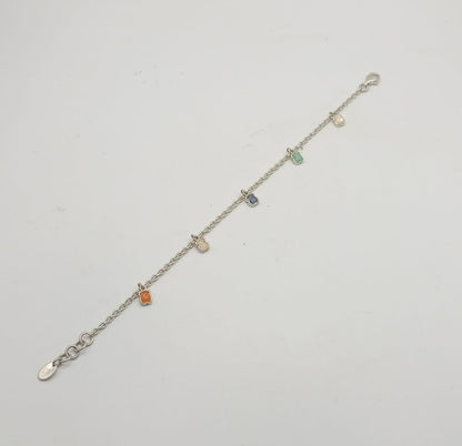 Pulsera con dije infantil PLATA 925 peso 3.3gr, usado