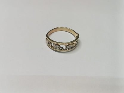 Anillo de Oro 10K – Diseño de la Suerte | Medida 7.5