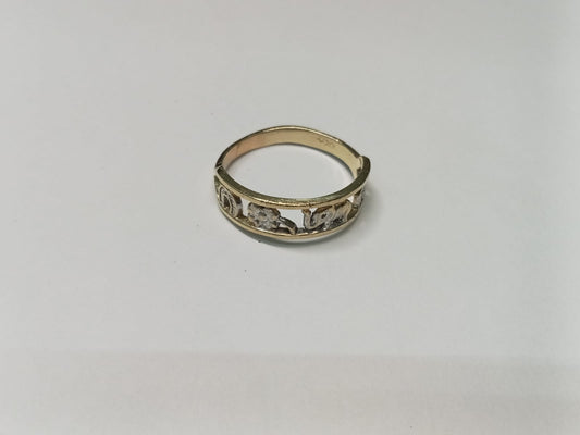Anillo de Oro 10K – Diseño de la Suerte | Medida 7.5