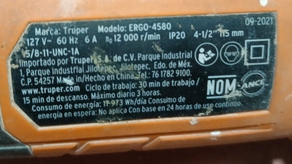 Mini Esmeril Truper ergo-2a1 sin disco, usado