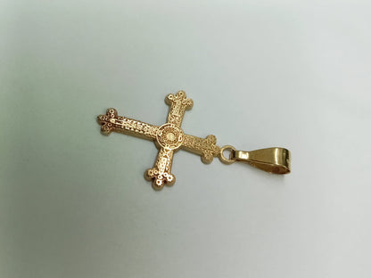 dije de oro 08k - diseño cruz
