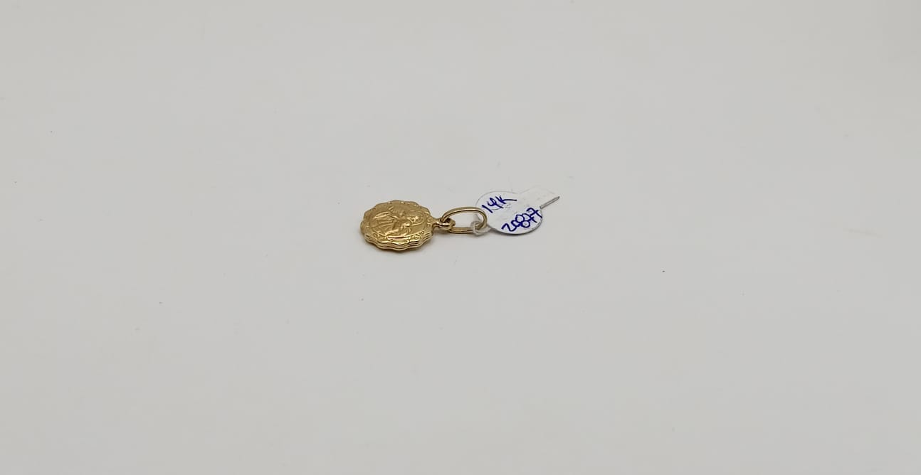 Dije religioso oro 14k peso 1gr, usado