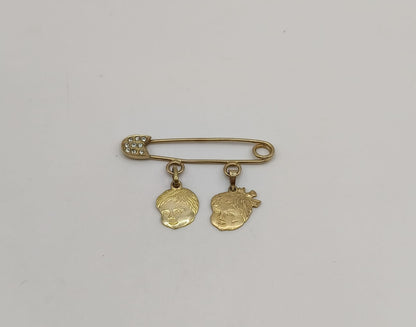 Seguro con dijes ORO 10k peso 4.3gr, usado
