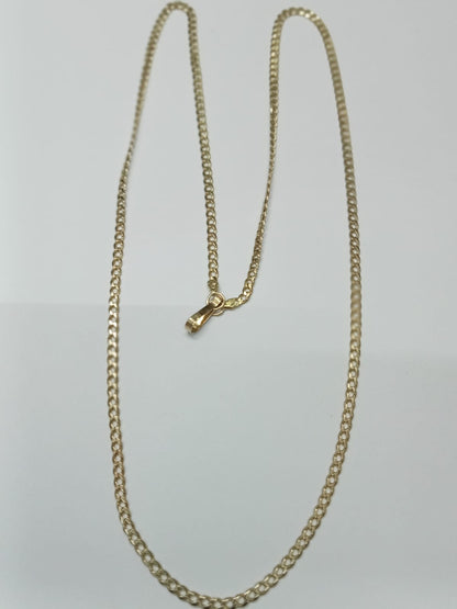 Cadena Tipo Planchada en Oro 14k – 34 cm