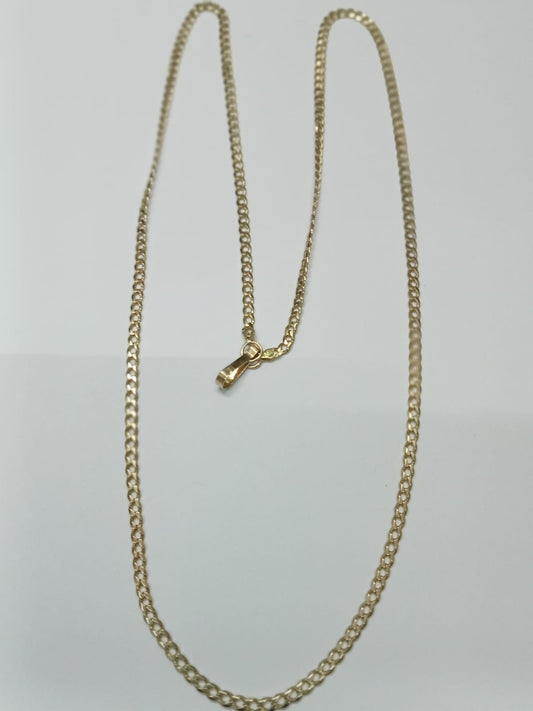 Cadena Tipo Planchada en Oro 14k – 34 cm
