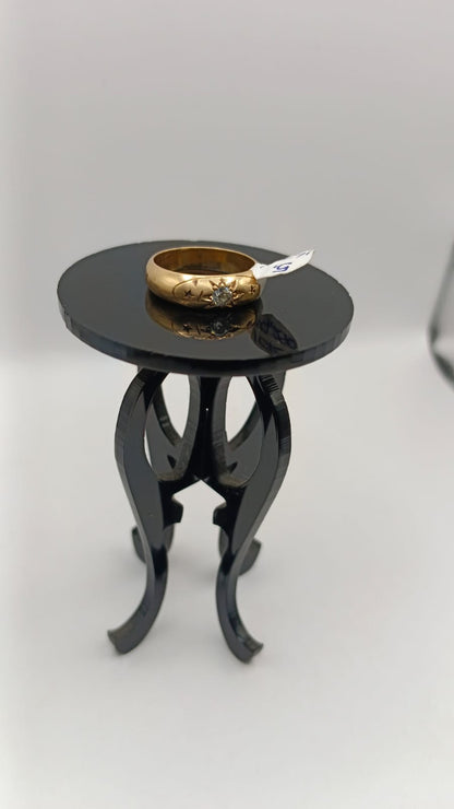 Anillo de ORO con sintético 10k peso 5gr, usado