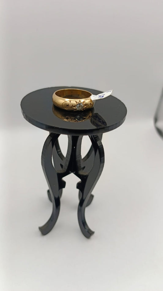 Anillo de ORO con sintético 10k peso 5gr, usado