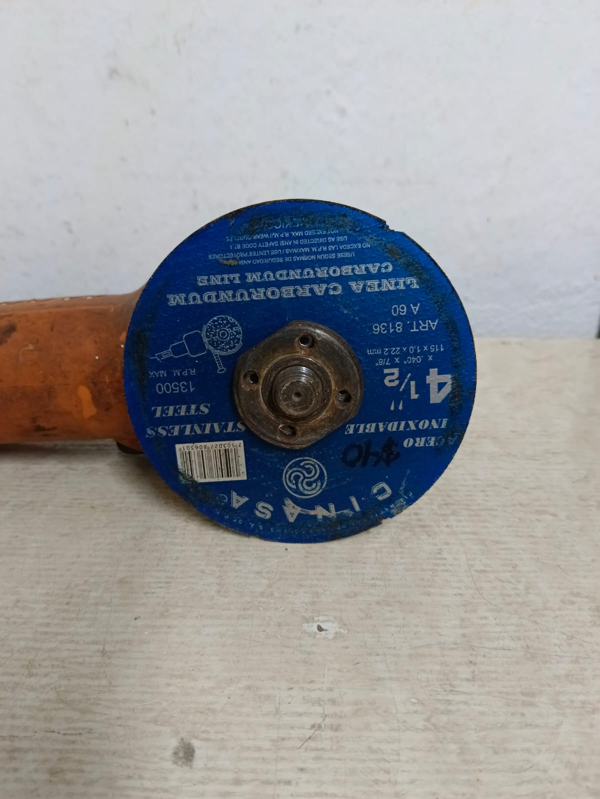 Mini esmeril TRUPER esma 4.2 con disco, usado