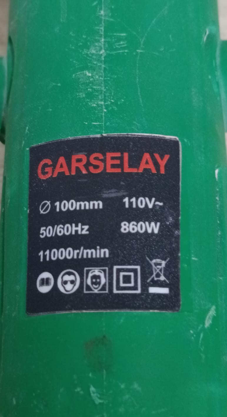 Mini esmeril GARSELAY gra-12 con disco, usado