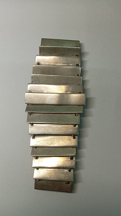 Pulsera diseño tipo rectangular plata .925 57 gramos