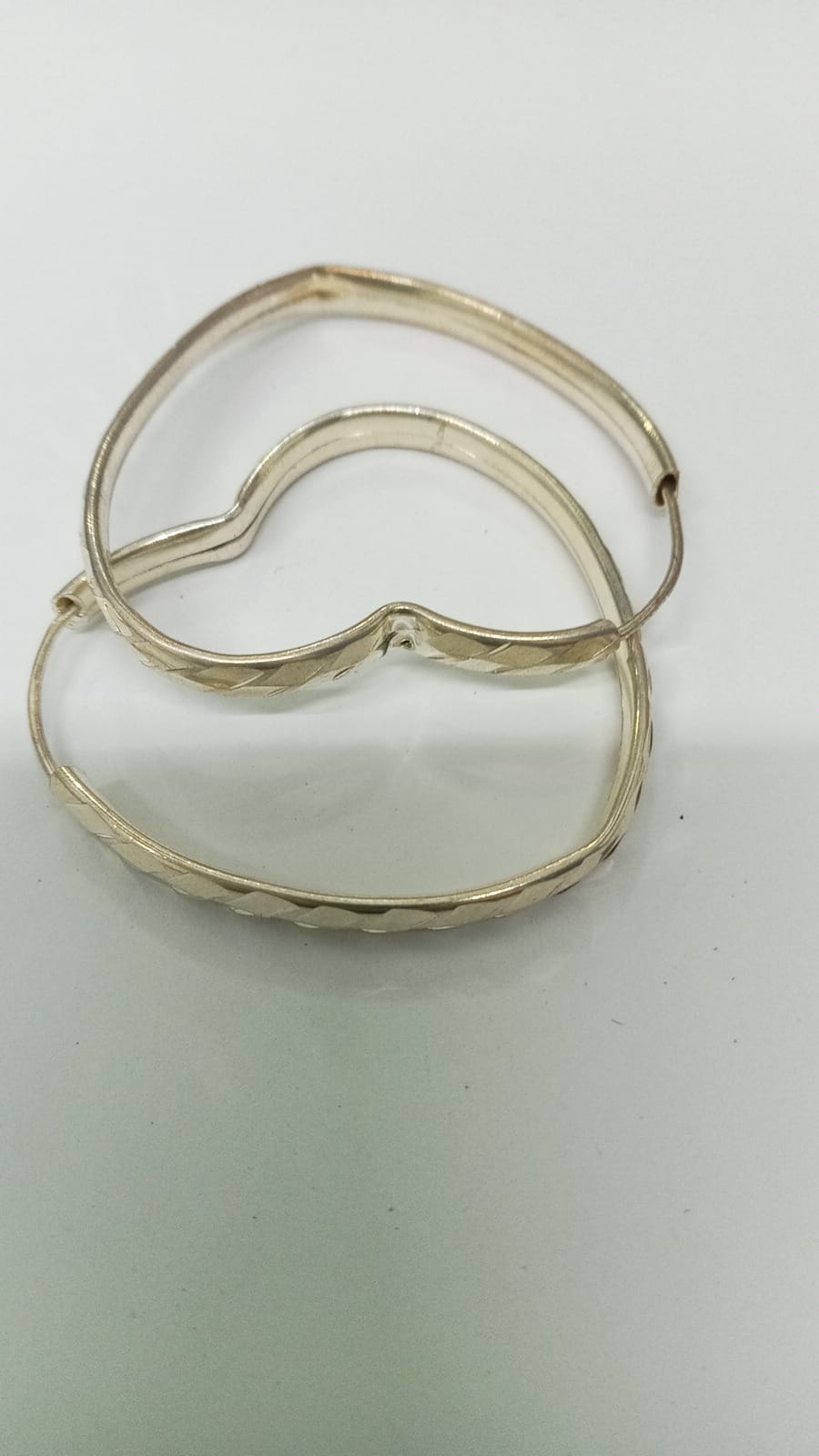 Arracadas de corazon .925 5.5 gramos