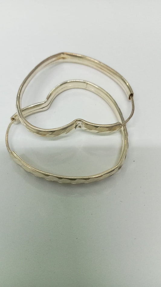 Arracadas de corazon .925 5.5 gramos
