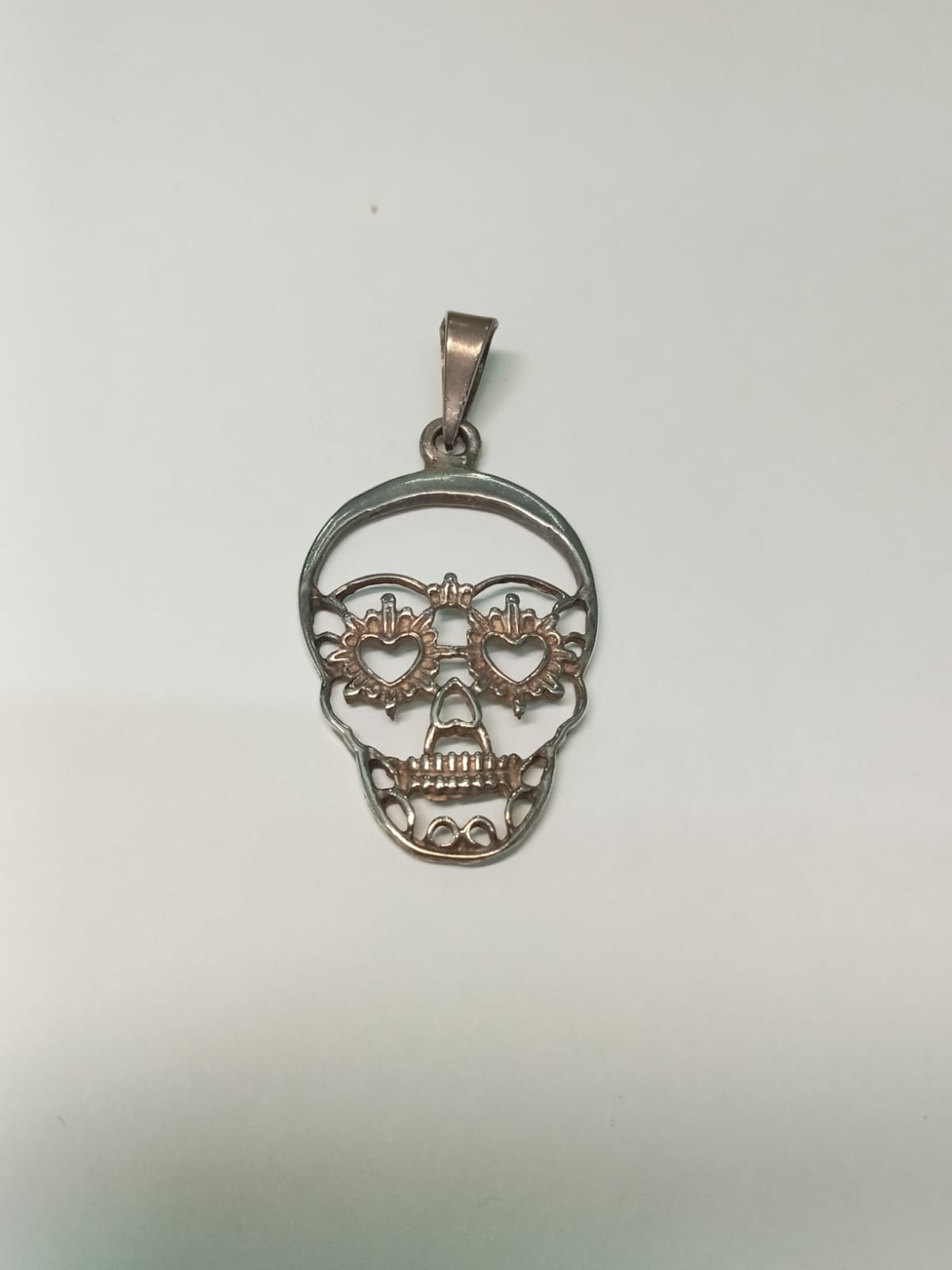 dije plata - diseño calavera