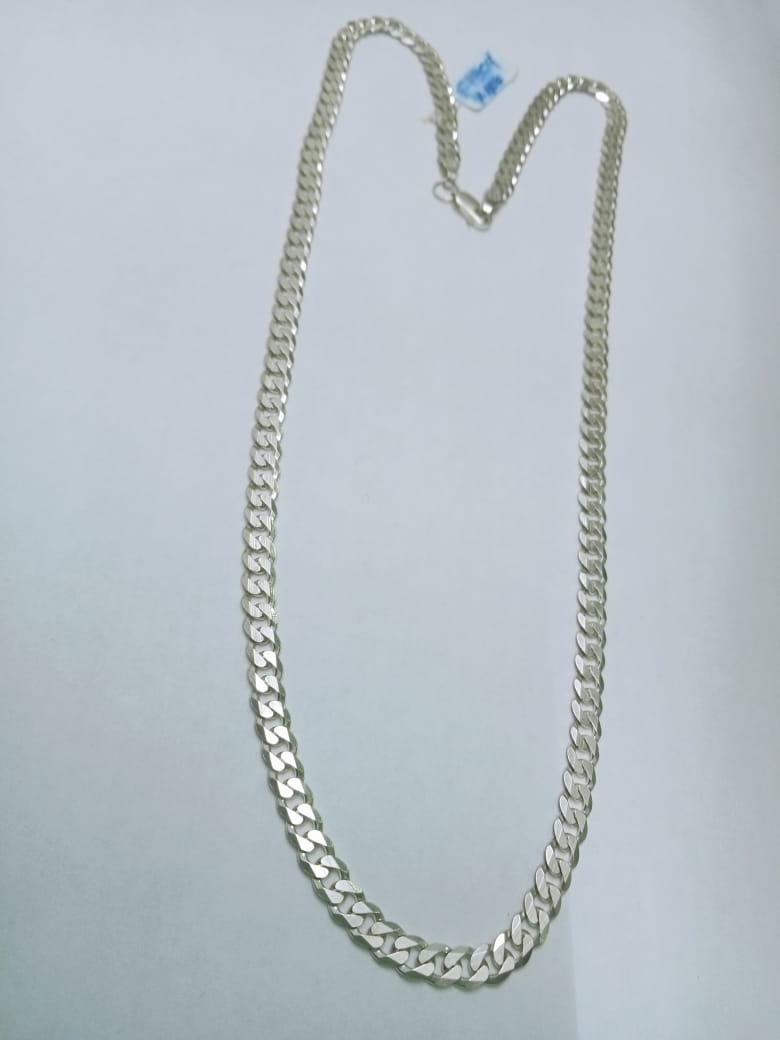 Cadena de Plata 925 con Diseño Planchado – 25 cm
