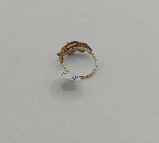 Anillo ojo de gato rosa ORO 10k peso 1.6gr, usado
