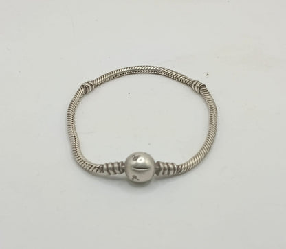 Pulsera tipo Pandora PLATA 925 peso 13.9gr, usado