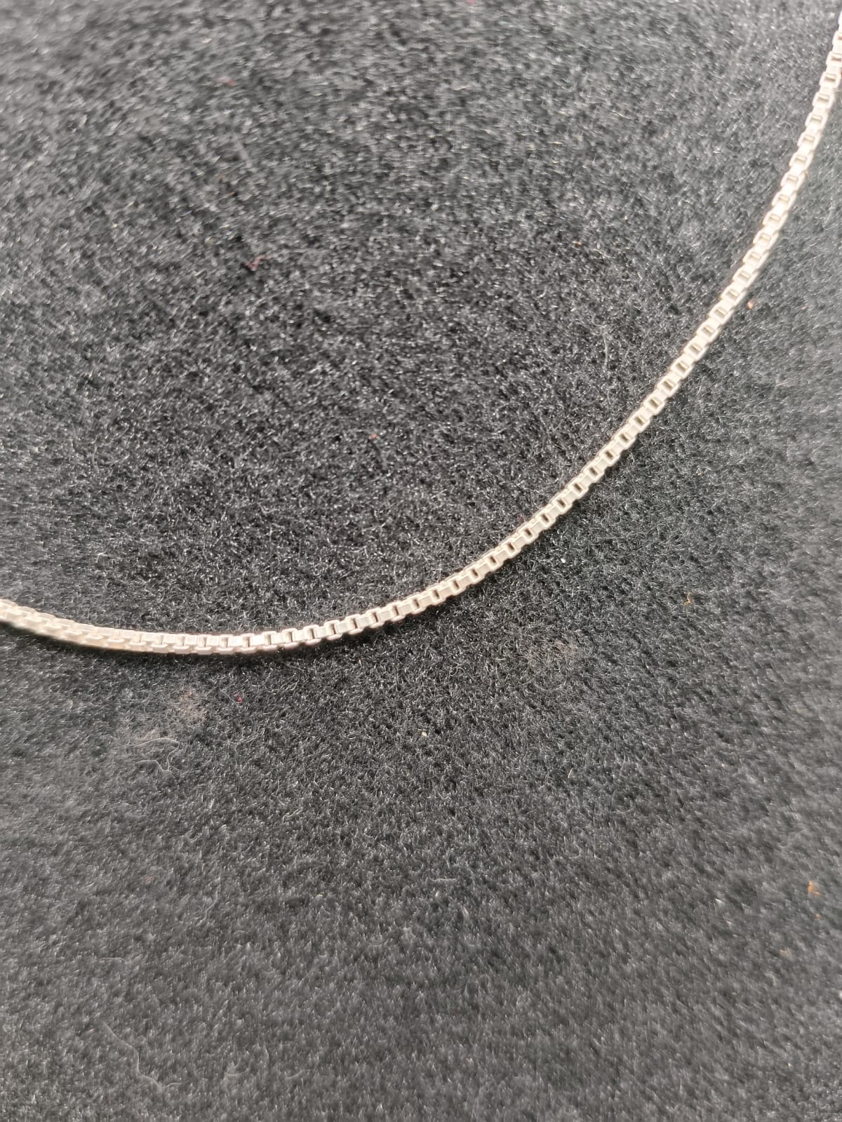 Collar cuadros PLATA 925 peso 4gr 40cm, usado
