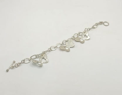 Pulsera con mariposas PLATA 925 peso 9.3gr