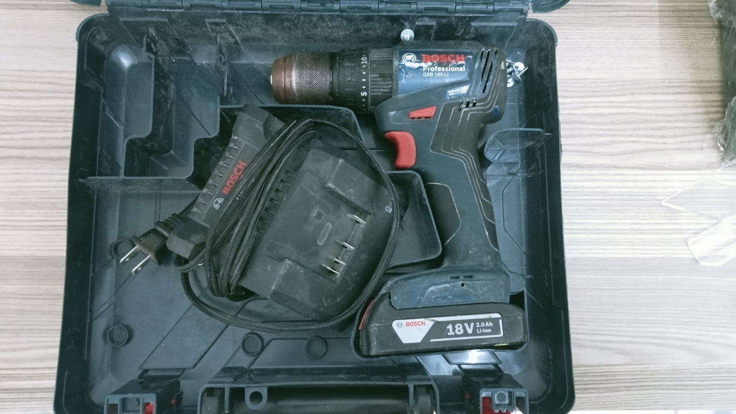 🔧 Taladro Inalámbrico Bosch GSB 185-LI usado