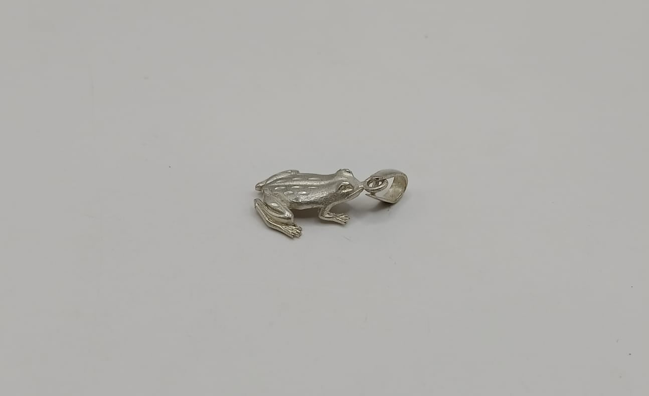 Dije de rana PLATA 925 peso 3.1gr, usado