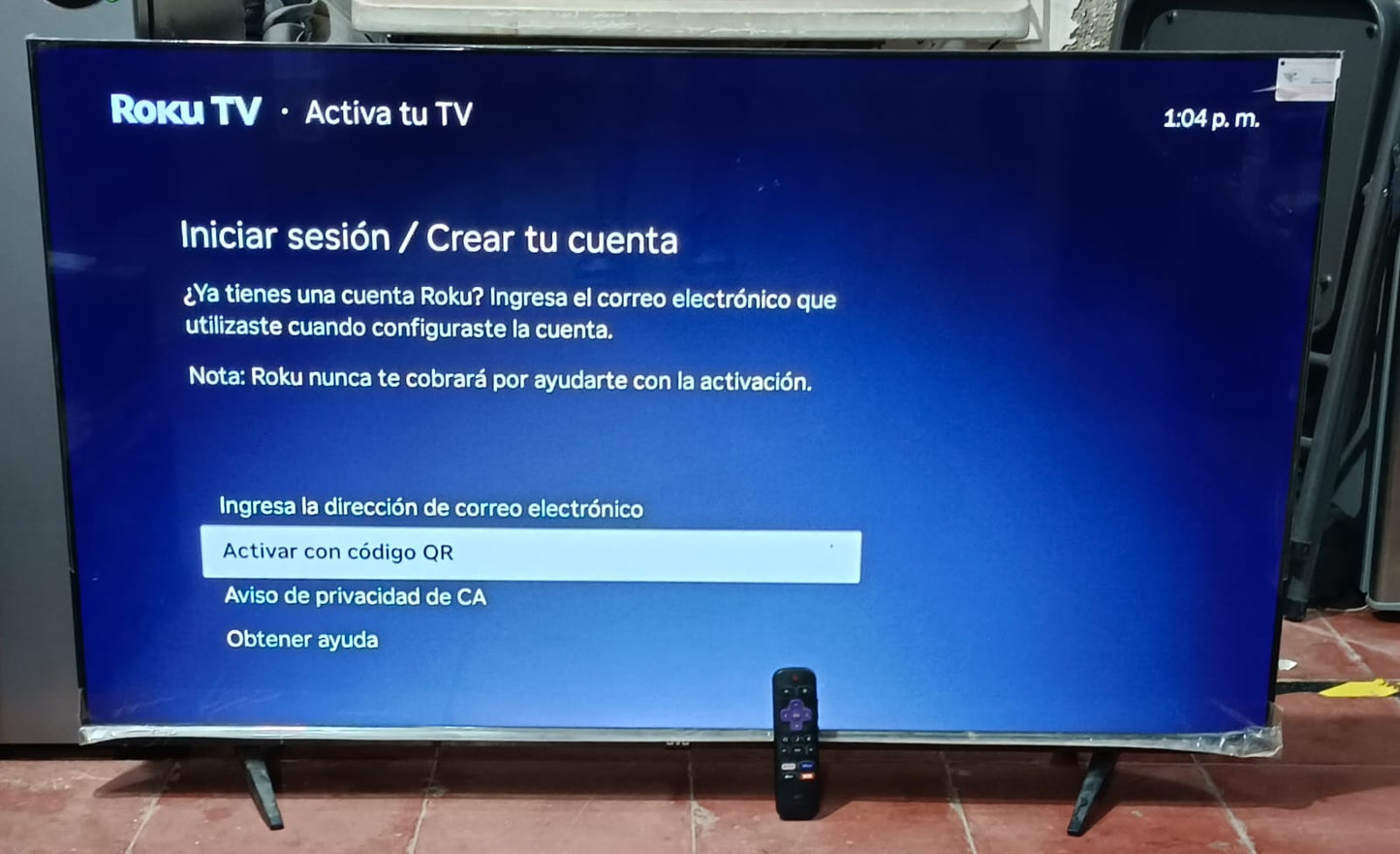 Smart tv JVC 50 pulgadas, usado