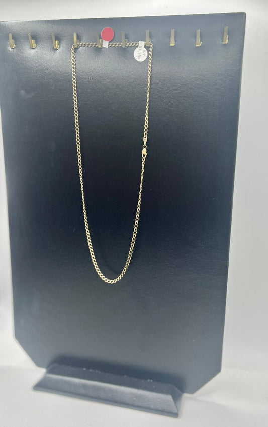 cadena 10k eslavon 1 x 1  pesa 7.2 grs 23.5 cm