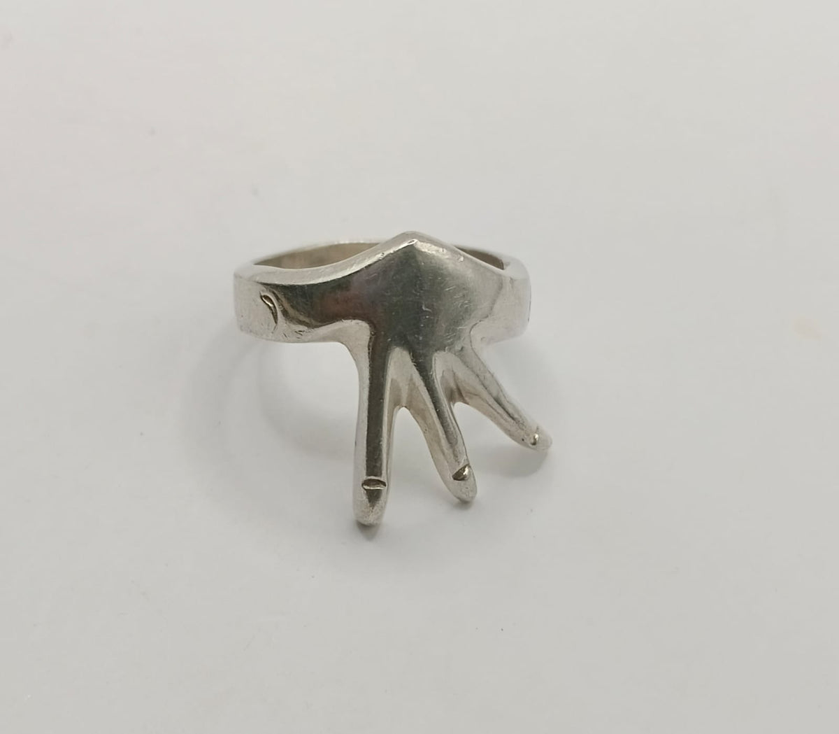Anillo diseño de mano PLATA 925 peso 7.7gr
