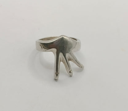Anillo diseño de mano PLATA 925 peso 7.7gr