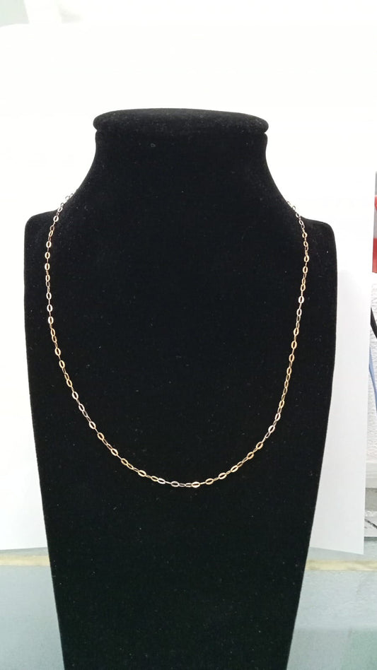 Cadena de oro 10k diseño moderno mide 20cm 0.9gr