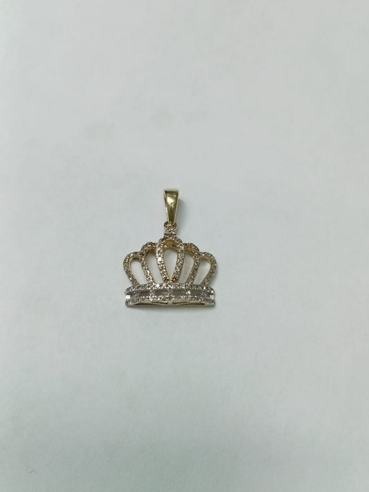 Dije de Corona en Oro 10k -Usado