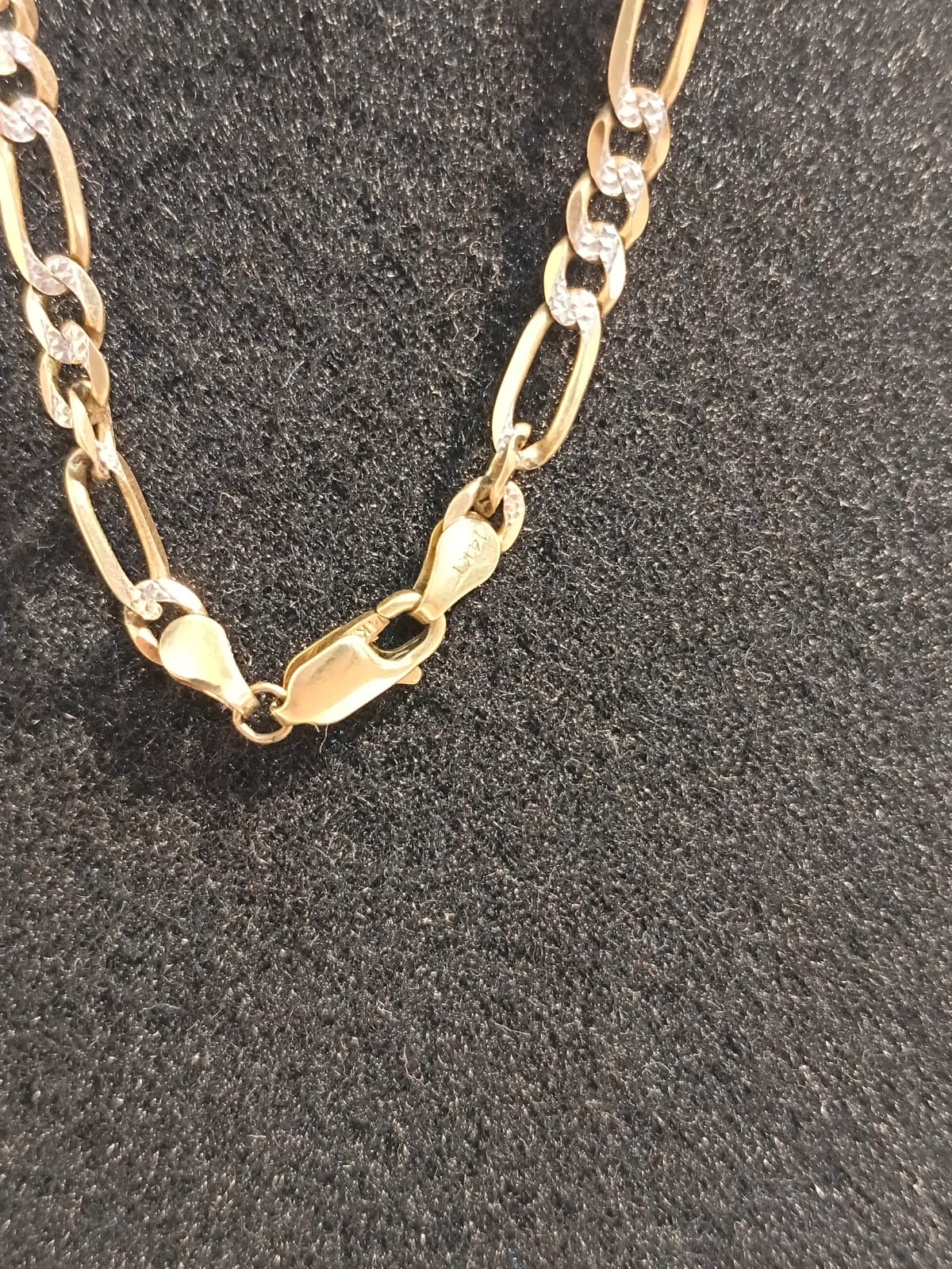 ✨ Cadena 3x1 de Oro 14K con Dije de Virgen y Ancla – Peso 24.5 g ✨