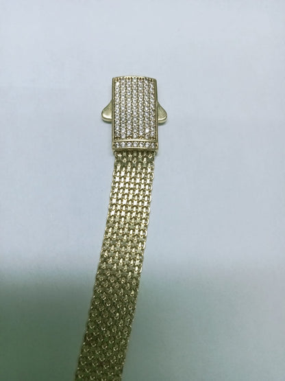 🔥 Pulsera de oro 10k con San Judas 22cm 🔥
